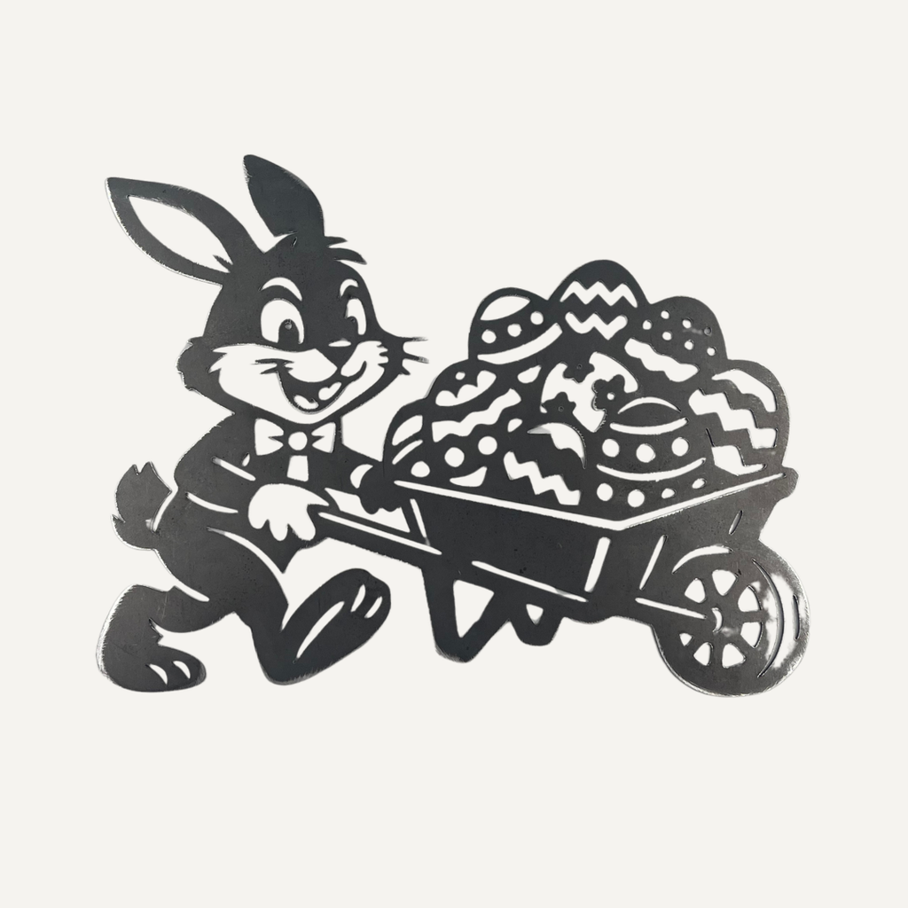Paashaas met kruiwagen