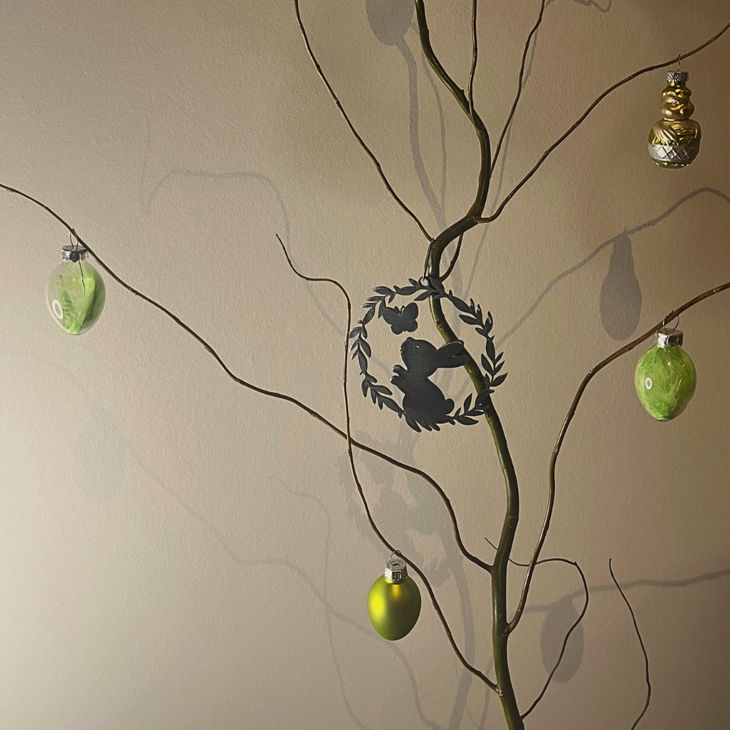 Hanger rond - Paashaas met vlindertje
